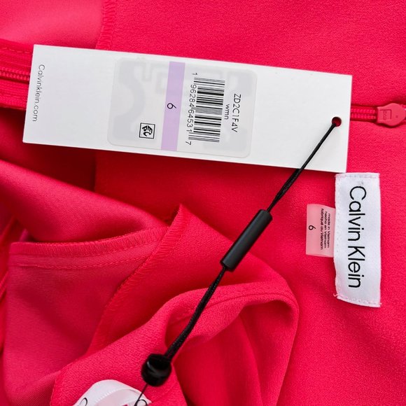 NEW! Calvin Klein Sleeveless Ruffle A Line Dress, Size 6 - Picture 12 of 16